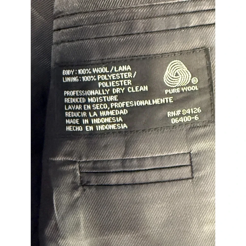 Stafford Suit Mens 48L 44x34 Gray Wool Pinstripe 2 Piece Jacket‎ Pants Classic